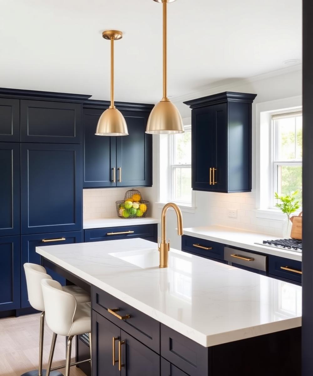 Navy Shaker Kitchen